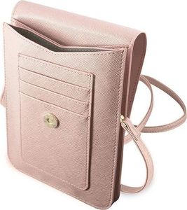 Guess Torebka Guess GUWBRSAVSPI różowy/pink Saffiano Script 4