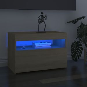 vidaXL Szafka pod TV z oświetleniem LED, dąb sonoma, 60x35x40 cm 1