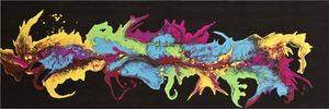 Witek Home Obraz abstrakcyjny 50x150 cm Dancing Colors 1