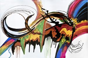 Witek Home Obraz abstrakcyjny 100x150 cm Musical Rainbow 1