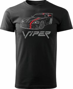 Topslang Koszulka z samochodem Dodge Viper męska czarna REGULAR XL 1