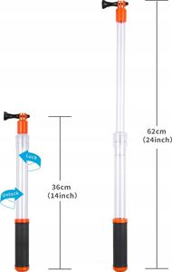 Telesin Monopod Grip Selfie Stick Przezroczysty Do Gopro Telesin 4