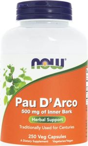 Quicksilver Now Foods Pau D'arco 500 mg - 250 kapsułek 1