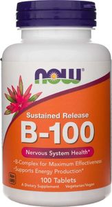 Quicksilver Now Foods Witamina B-100 o przedłużonym uwalnianiu - 100 tabletek 1
