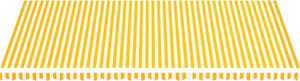 vidaXL Zapasowa tkanina na markizę, żółto-biała, 6x3,5 m 3