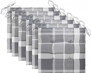 vidaXL Składane krzesła ogrodowe, 6 szt., z poduszkami, akacjowe 9