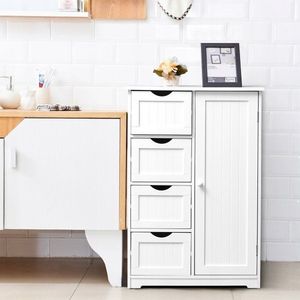 Costway Szafka komoda z 4 szufladami 11