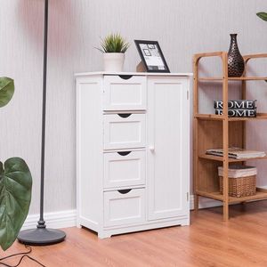 Costway Szafka komoda z 4 szufladami 10