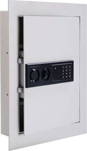 Costway Sejf ścienny elektroniczny ze stali na szyfr i klucz 1
