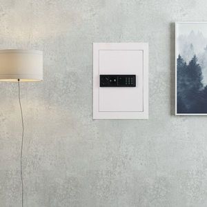 Costway Sejf ścienny elektroniczny ze stali na szyfr i klucz 2