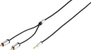 Kabel Vivanco Audio przewód 3.5mm WT -- 2xRCA WT 2.5m,PremiumSeries 1