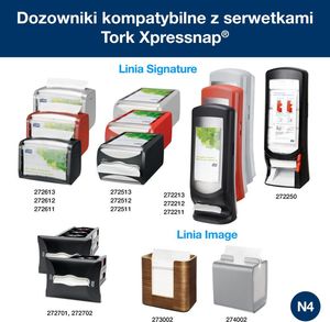 Tork Xpressnap® białe serwetki dyspenserowe 8