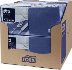 Tork - Serwetki lunchowe, składanie 1/4 - Niebieskie 2