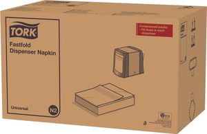 Tork - Białe serwetki dyspenserowe - N2 Fastfold 2