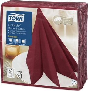 Tork Tork LinStyle - Serwetki obiadowe, premium - Bordowe 1