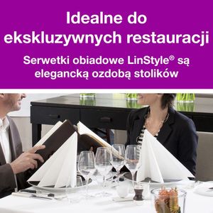 Tork Tork LinStyle - Serwetki obiadowe, premium - Białe 10