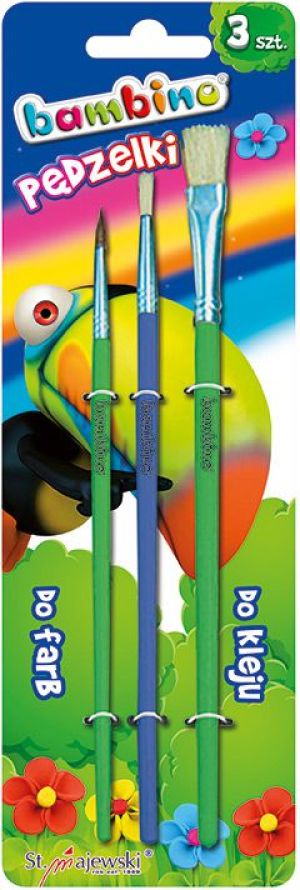 St. Majewski Pędzelki do farb i kleju 3szt 2