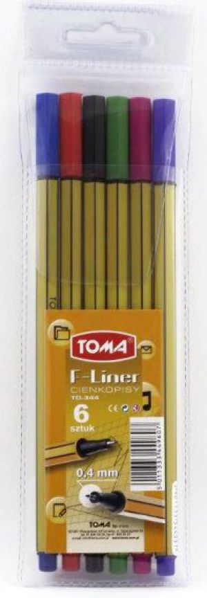 Toma Cienkopis F-Liner 0,4 mm/6 kol. (TO-344 Z 96) 1