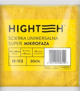 Hightech Hightech - Uniwersalna ściereczka z mikrofazy, 40x40 cm - Żółta 1