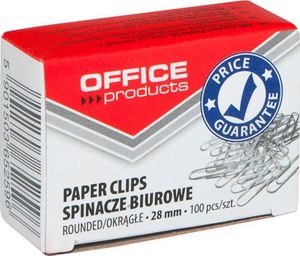 Office Products Spinacze okrągłe OFFICE PRODUCTS, 28mm, 100szt., srebrne 1