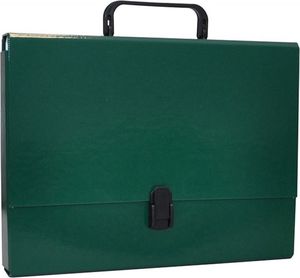 Office Products Teczka-pudełko OFFICE PRODUCTS, PP, A4/5cm, z rączką i zamkiem, zielona 1