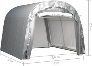 vidaXL Namiot magazynowy, 300x300 cm, stal, szary 6