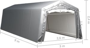 vidaXL Namiot magazynowy, 300 x 900 cm, stal, szary 6