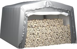 vidaXL Namiot magazynowy, 370 x 370 cm, stal, szary 2