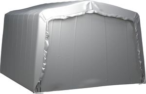 vidaXL Namiot magazynowy, 370 x 370 cm, stal, szary 5