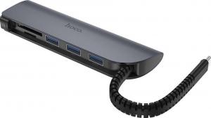 HUB USB Hoco 1x SD 1x microSD  + 3x USB-A 3.0 2