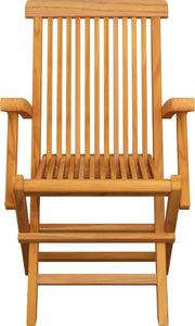 vidaXL Krzesła ogrodowe z kobaltowymi poduszkami, 8 szt., tekowe 4