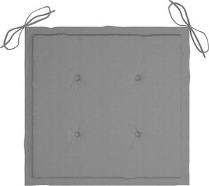 vidaXL Krzesła ogrodowe z szarymi poduszkami, 8 szt., drewno tekowe 7