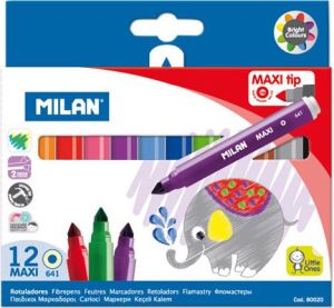 Milan Flamastry Maxi 12 kolorów (80020) 1