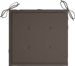 vidaXL Krzesła ogrodowe z poduszkami taupe, 8 szt., lite drewno tekowe 7