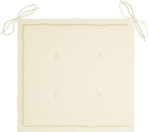 vidaXL Krzesła ogrodowe z kremowymi poduszkami, 8 szt., drewno tekowe 7