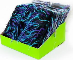 Piórnik Piórnik-saszetka MEMORIS Fluffy, włochata, na suwak, czarna 2