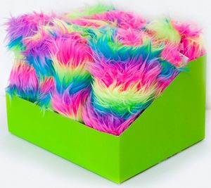 Piórnik Piórnik-saszetka MEMORIS Fluffy, włochata, na suwak, tęczowa 2