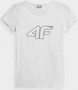 4f t-shirt damski H4Z21-TSD028 BIAŁY r. M 1