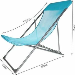 Malatec Krzesło plażowe turystyczne Malatec składane niebieskie 6