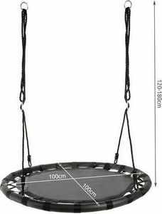 Huśtawka Iso Trade Huśtawka bocianie gniazdo Iso Trade 100 cm czarna 7