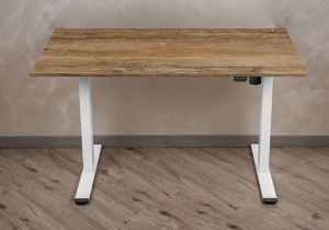 Biurko Spacetronik Moris Flex Brązowo-Białe 130 cm x 65 cm 2