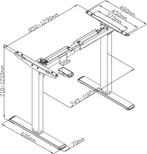 Biurko Spacetronik Moris Flex Brązowo-Białe 130 cm x 65 cm 9