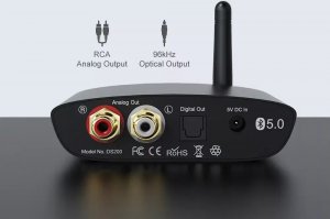 System przekazu sygnału AV 1Mii Konwerter dźwięku DAC z BT DS200 Pro 6