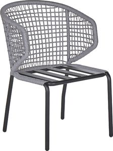 Shumee Zestaw 2 krzeseł ogrodowych szary PALMI 2