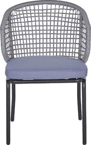 Shumee Zestaw 2 krzeseł ogrodowych szary PALMI 3