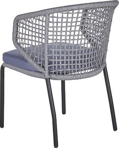 Shumee Zestaw 2 krzeseł ogrodowych szary PALMI 4