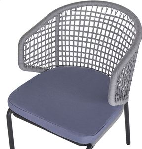Shumee Zestaw 2 krzeseł ogrodowych szary PALMI 5