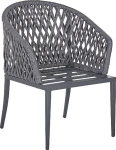Shumee Zestaw 2 krzeseł ogrodowych szary LIPARI 3