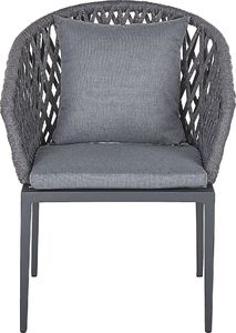 Shumee Zestaw 2 krzeseł ogrodowych szary LIPARI 4