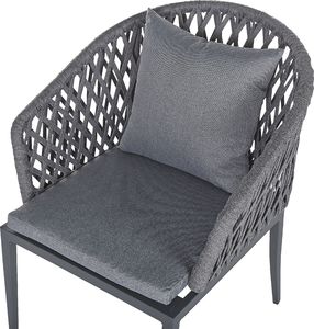 Shumee Zestaw 2 krzeseł ogrodowych szary LIPARI 6